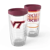 Tervis Virginia Tech Hokies 2-Pack 16oz Competitor  Emblem Tumbler Set