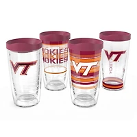 Tervis Virginia Tech Hokies Four-Pack 16oz Classic Tumbler Set