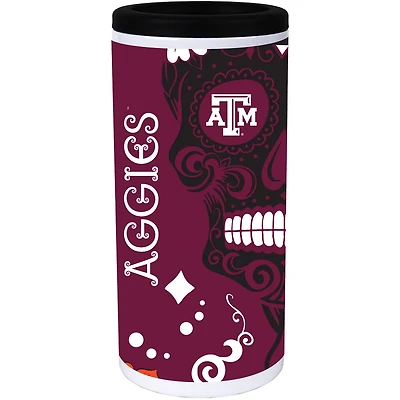 Texas AM Aggies Dia Stainless Steel 12oz Slim Can Cooler