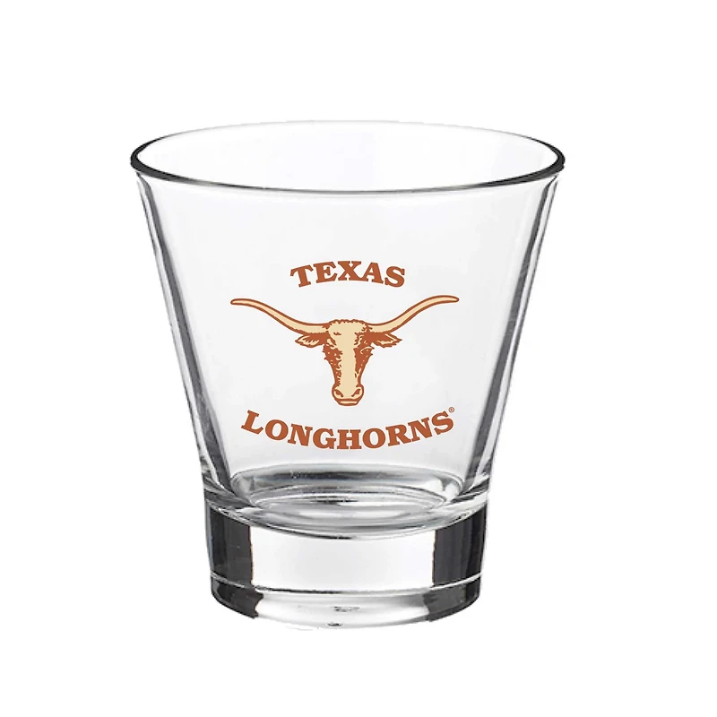 Texas Longhorns 12oz Slant Vault Rock Glass