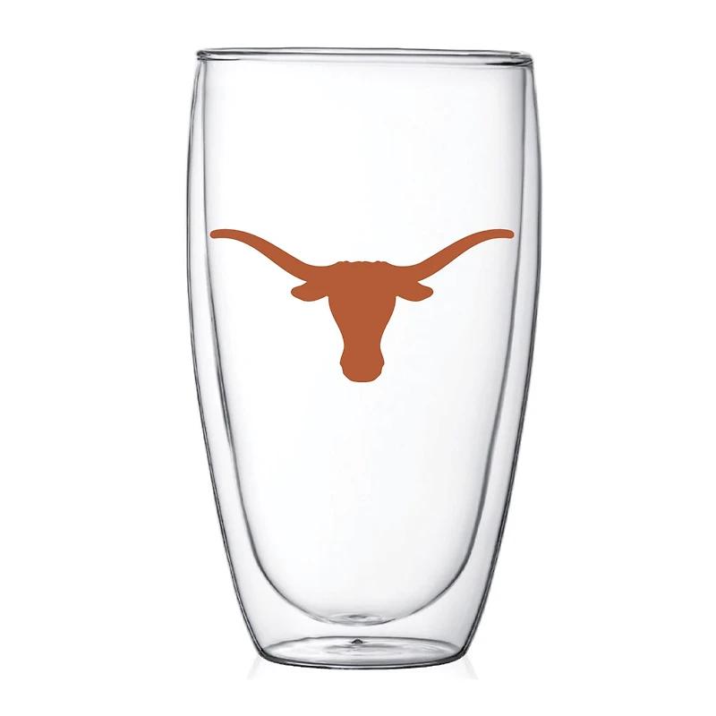 Texas Longhorns 15oz Double Wall Thermo Glass