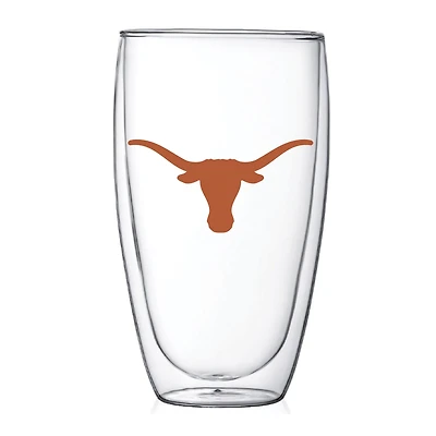 Texas Longhorns 15oz Double Wall Thermo Glass