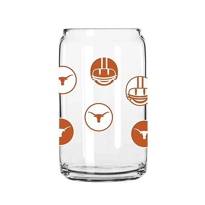 Texas Longhorns 16oz Smiley Can Glass