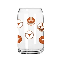 Texas Longhorns 16oz Smiley Can Glass