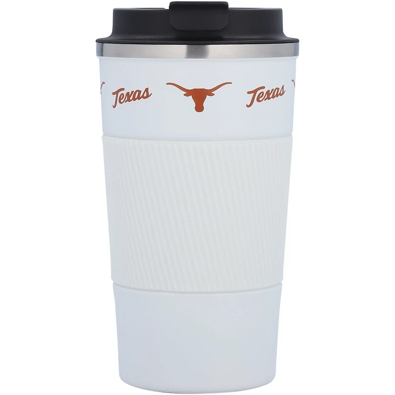 Texas Longhorns 18oz Coffee Tumbler with Silicone Grip