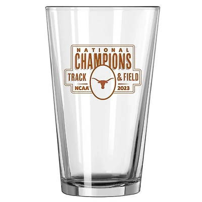 Texas Longhorns 2023 NCAA Womens Outdoor Track Field National Champions 16oz Pint Glass