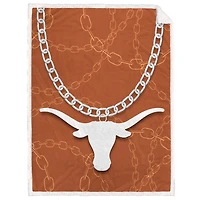 Texas Longhorns 60'' x 80'' Fan Chain Flannel Sherpa Blanket