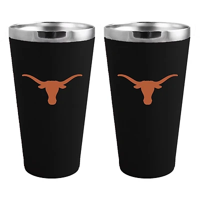 Texas Longhorns Team Color 2-Pack 16oz Pint Glass Set