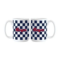 Texas Rangers 2-Pack 15oz Checkered Wordmark Mug Set