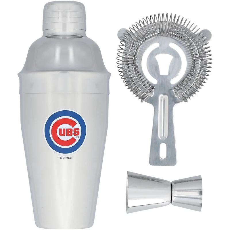 The Memory Company Chicago Cubs Stainless Steel Shaker Strainer Jigger Set
