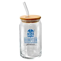 The Memory Company Hampton Pirates 16oz Classic Crew Beer Glass with Bamboo Lid