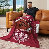 The Northwest Group Indiana Hoosiers College Football Playoff 2025 National Champions 46" x 60" Commit Silk Touch Throw Blanket