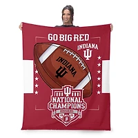 The Northwest Group Indiana Hoosiers College Football Playoff 2025 National Champions 46" x 60" Commit Silk Touch Throw Blanket