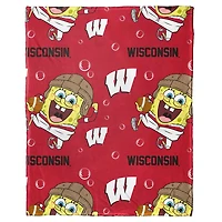 The Northwest Group Wisconsin Badgers Spongebob Squarepants Hugger Blanket