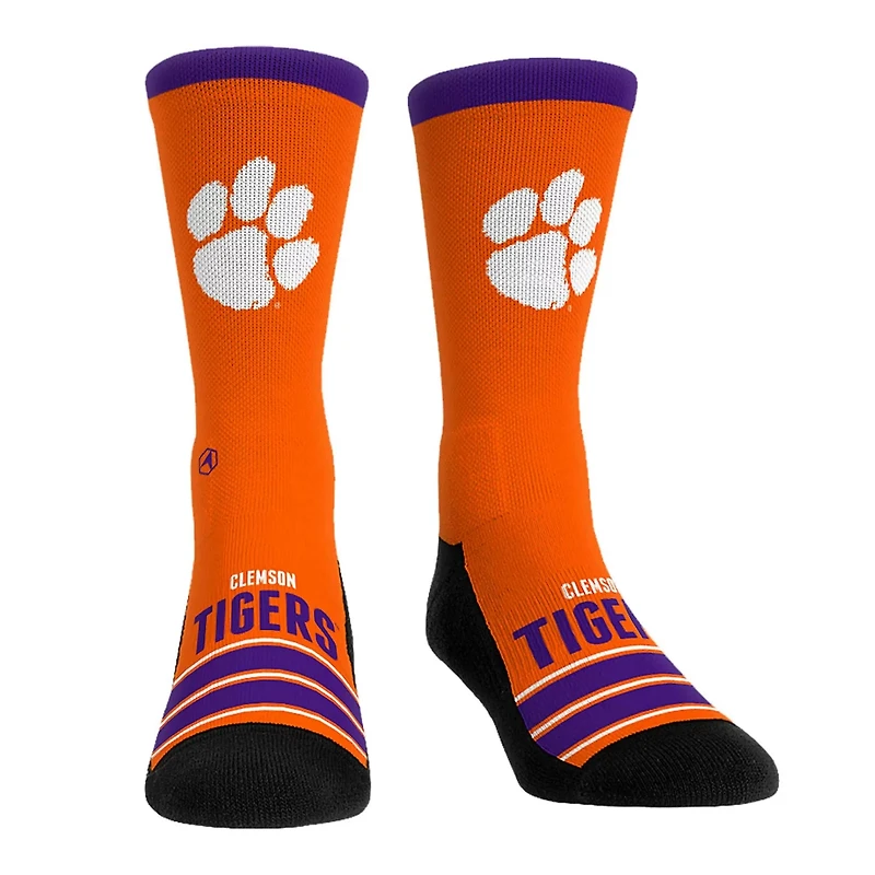 Unisex Rock Em Socks Clemson Tigers Gametime Stripe Crew Socks