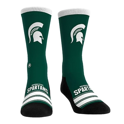 Unisex Rock Em Socks Michigan State Spartans Gametime Stripe Crew