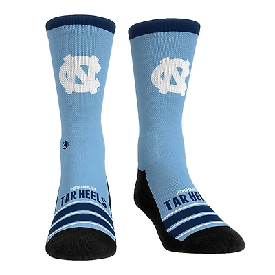 Unisex Rock Em Socks North Carolina Tar Heels Gametime Stripe Crew Socks