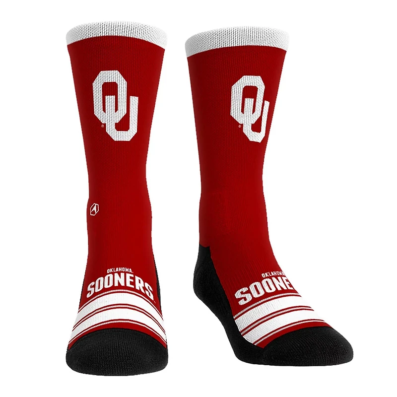 Unisex Rock Em Socks Oklahoma Sooners Gametime Stripe Crew Socks