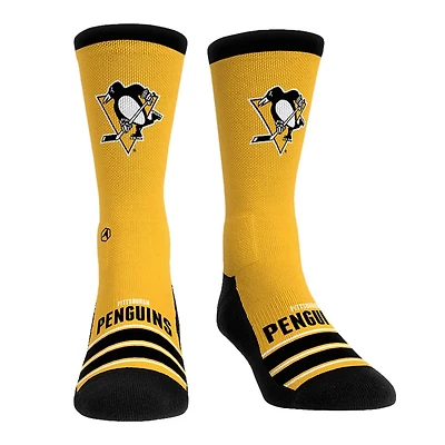 Unisex Rock Em Socks Pittsburgh Penguins Gametime Stripe Crew Socks