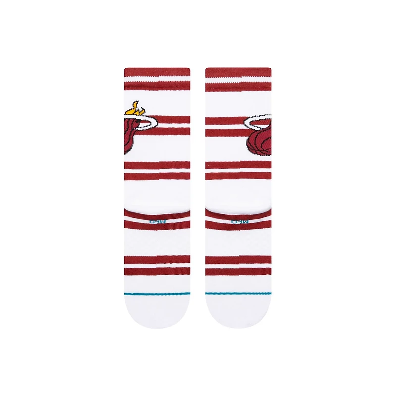 Unisex Stance Miami Heat Prep Stripe Crew Sock
