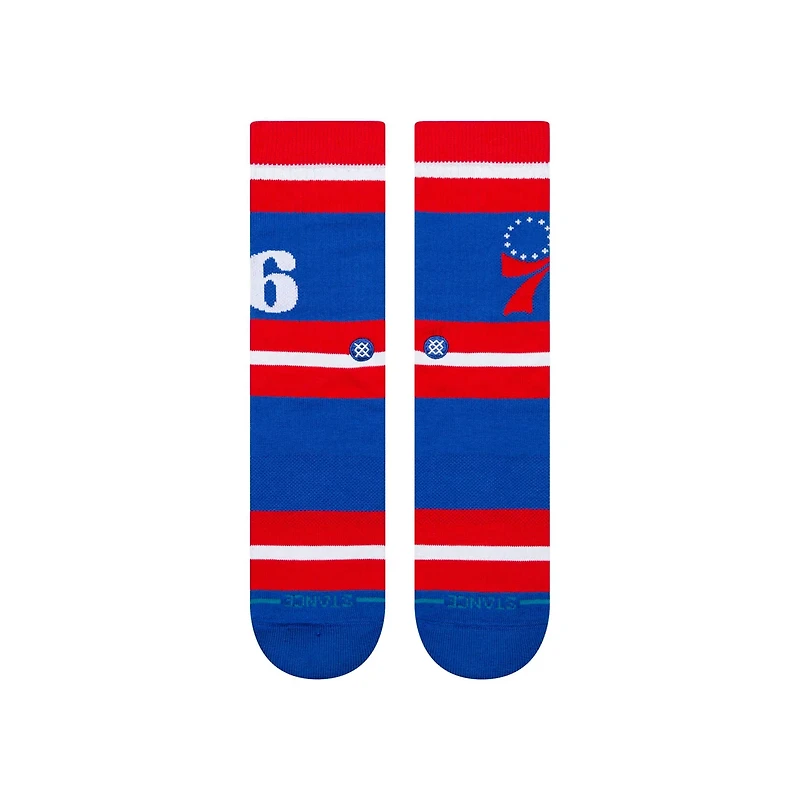 Unisex Stance Philadelphia 76ers Prep Stripe Crew Sock