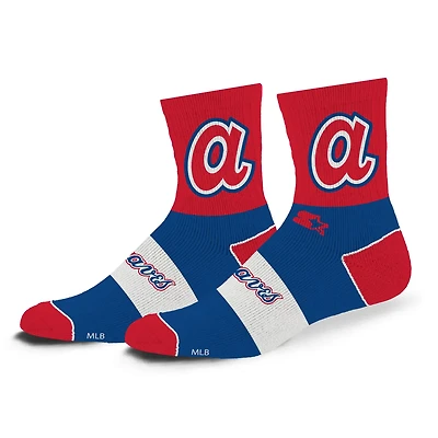 Unisex Starter Atlanta Braves Trifecta Throwback Mid-Crew Socks