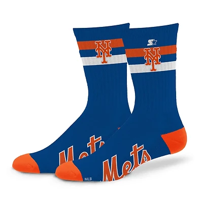 Unisex Starter New York Mets Team Color Two-Stripe Crew Socks