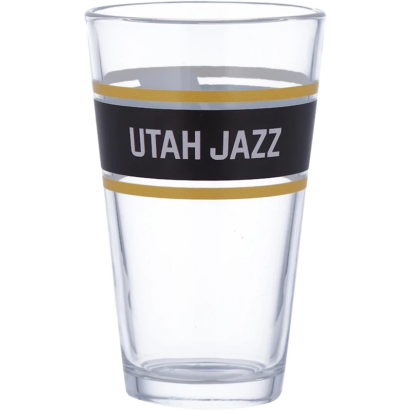 Utah Jazz 16oz Stripe Pint Glass