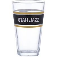 Utah Jazz 16oz Stripe Pint Glass