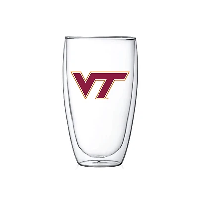 Virginia Tech Hokies 15oz Double Wall Thermo Glass