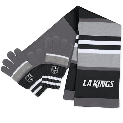 WEAR by Erin Andrews Los Angeles Kings Stripe Glove  Scarf Set