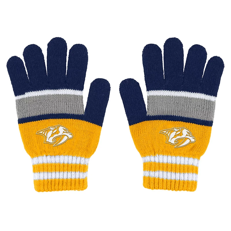WEAR by Erin Andrews Nashville Predators Stripe Glove Scarf Set