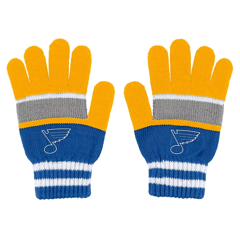 WEAR by Erin Andrews St Louis Blues Stripe Glove  Scarf Set