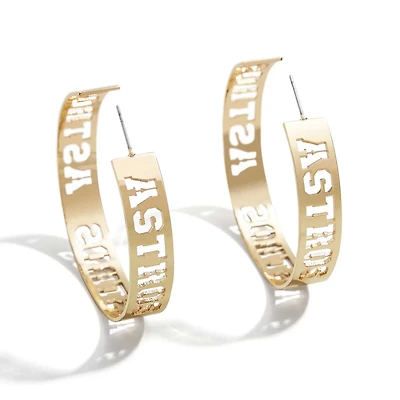 WEAR by Erin Andrews x Baublebar Houston Astros Large Cutout Hoop Earrings