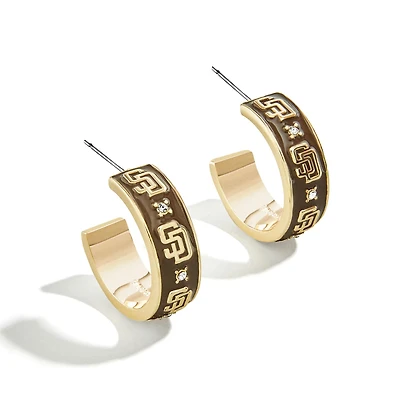 WEAR By Erin Andrews x BaubleBar San Diego Padres Enamel Hoop Earrings