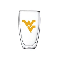 West Virginia Mountaineers 15oz Double Wall Thermo Glass