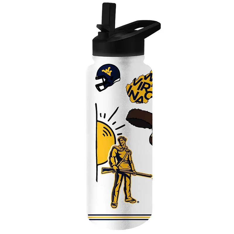 West Virginia Mountaineers Backyard Brawl 34oz Quencher Bottle