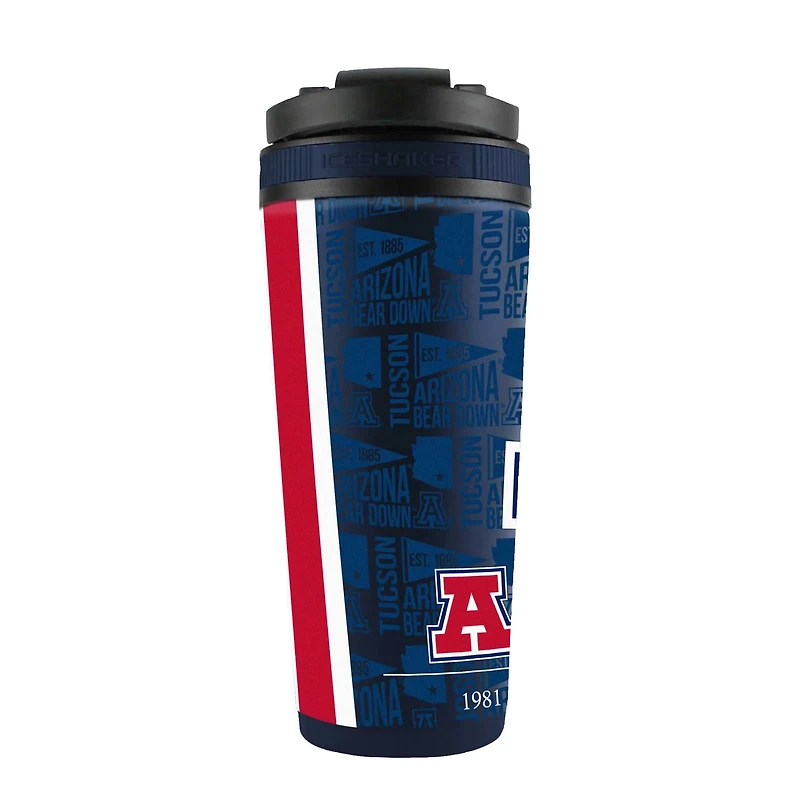 WinCraft Arizona Wildcats 26oz 4D Stainless Steel Ice Shaker Bottle