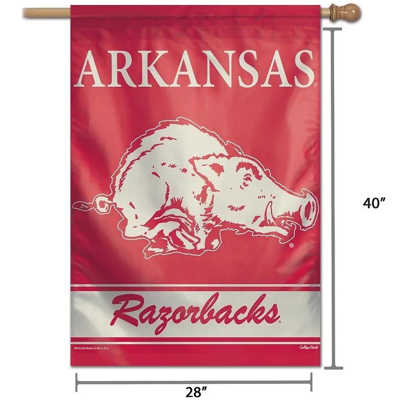 WinCraft Arkansas Razorbacks 28" x 40" College Vault Single-Sided Vertical Banner
