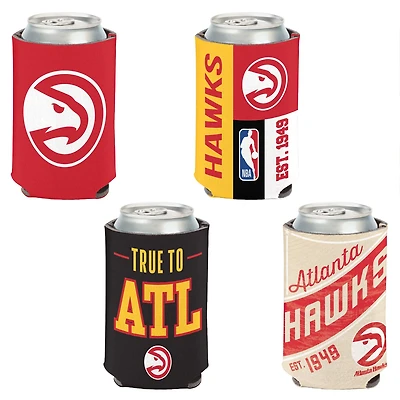 WinCraft Atlanta Hawks 4-Pack 12oz Can Cooler Set