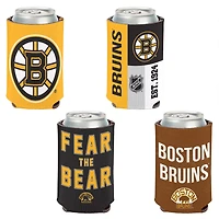 WinCraft Boston Bruins 4-Pack 12oz Can Cooler Set