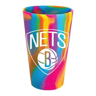 WinCraft Brooklyn Nets 16oz Fashion Silicone Pint Glass