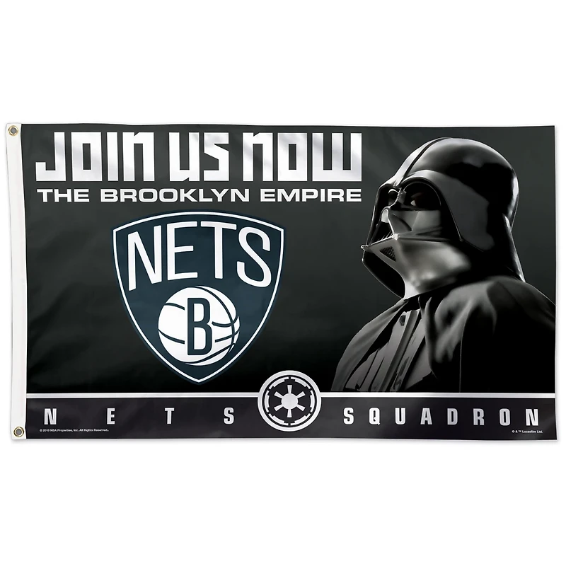 WinCraft Brooklyn Nets 3' x 5' Star Wars One-Sided Flag
