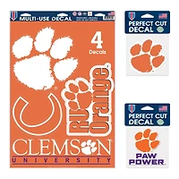 WinCraft Clemson Tigers Decal Variety Pack