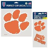 WinCraft Clemson Tigers Perfect Cut Decal Two-Pack Set