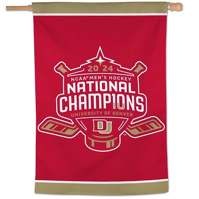 WinCraft Denver Pioneers 2024 NCAA Men's Ice Hockey National Champions 28" x 40" One-Sided Vertical Banner