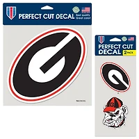 WinCraft Georgia Bulldogs Three-Pack Perfect Cut Decals
