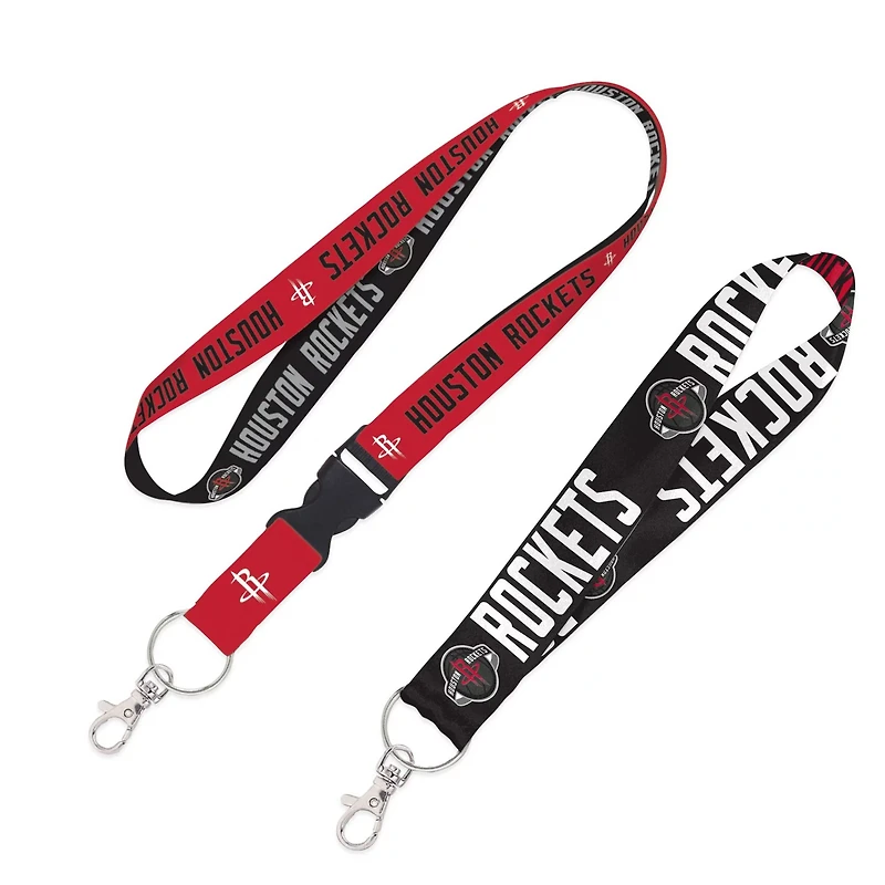 WinCraft Houston Rockets 2-Pack Lanyard with Detachable Buckle  Key Strap Set