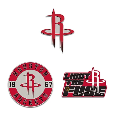 WinCraft Houston Rockets Three-Piece Collector Pin Set
