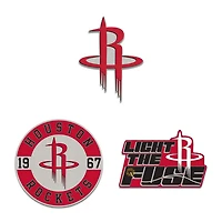WinCraft Houston Rockets Three-Piece Collector Pin Set